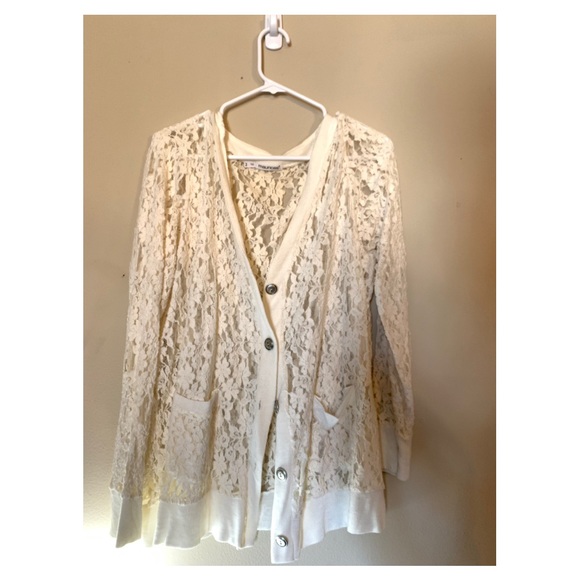Maurices Sweaters - Lace floral cardigan sweater